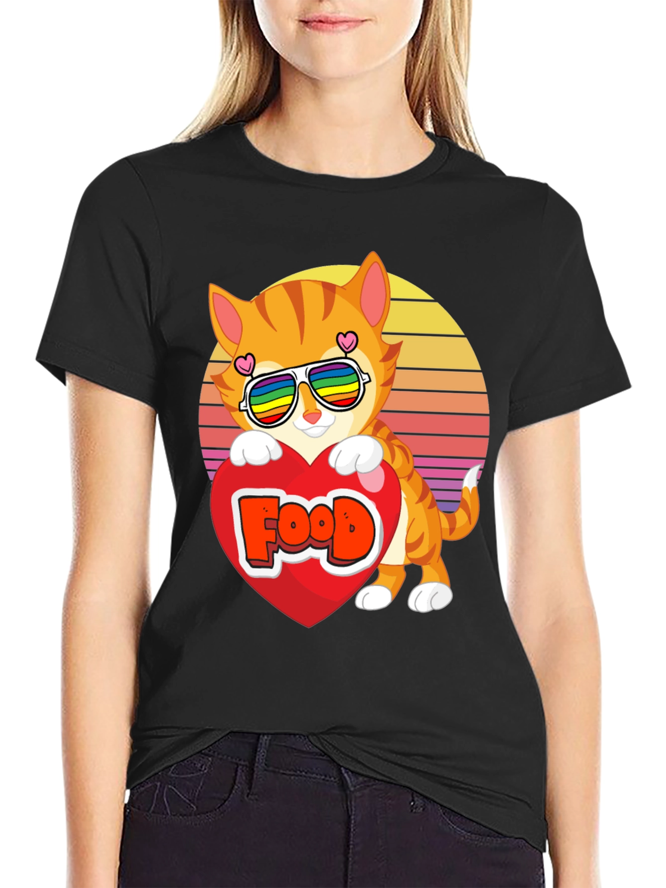 Cute Cat Food Lover T-Shirt