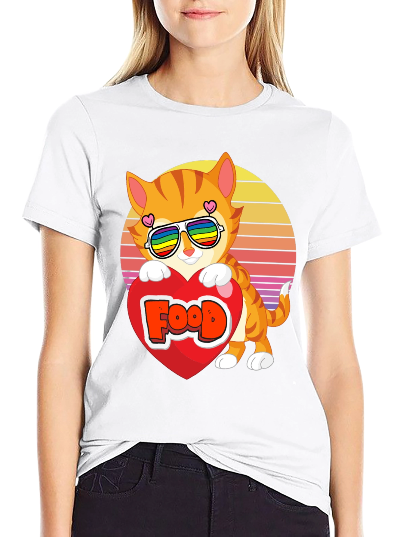 Cute Cat Food Lover T-Shirt
