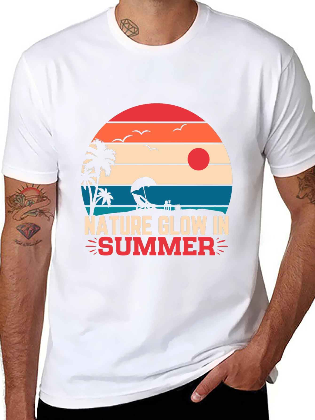 Nature Glow Summer Graphic T-Shirt