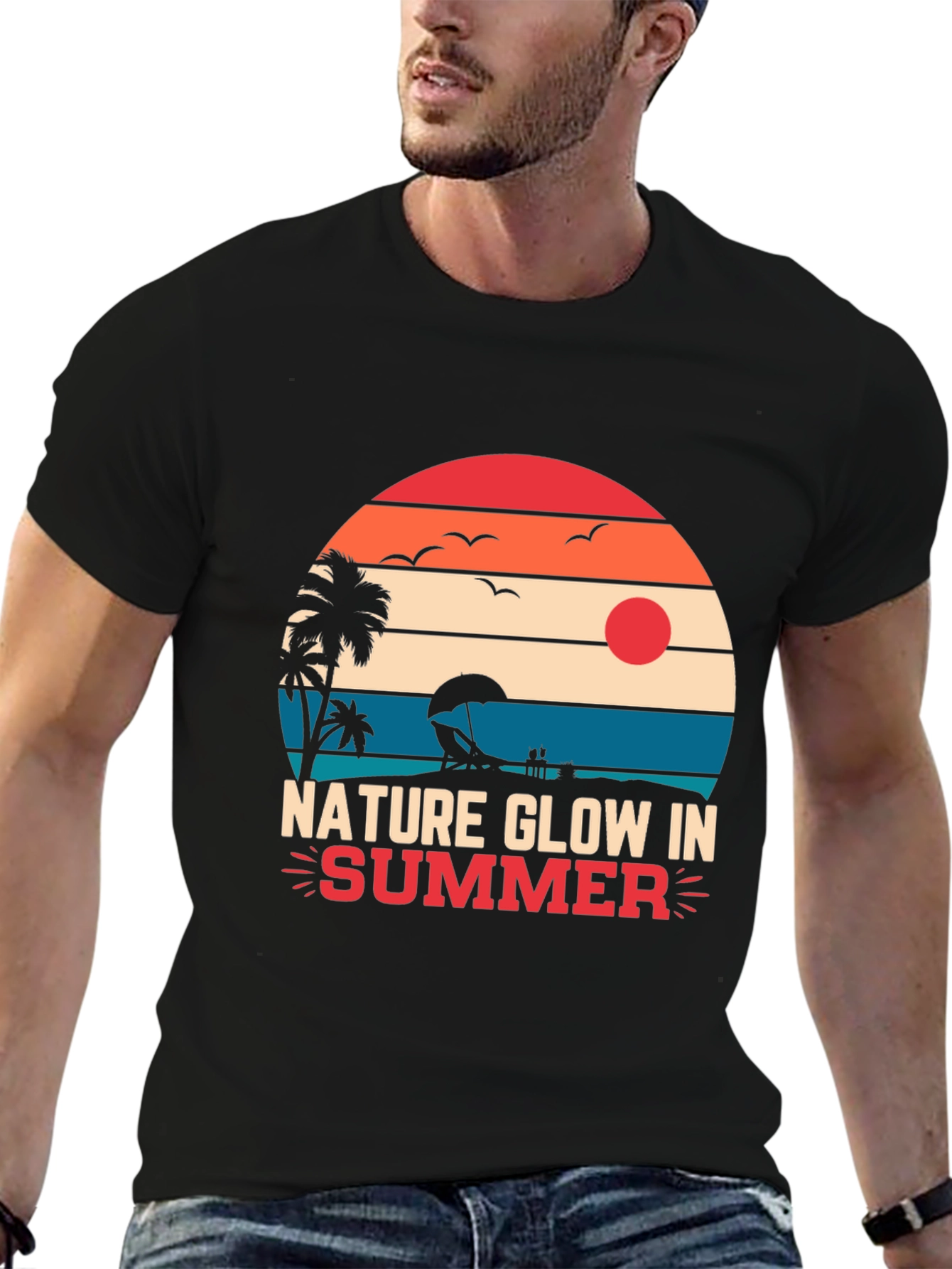 Nature Glow Summer Graphic T-Shirt