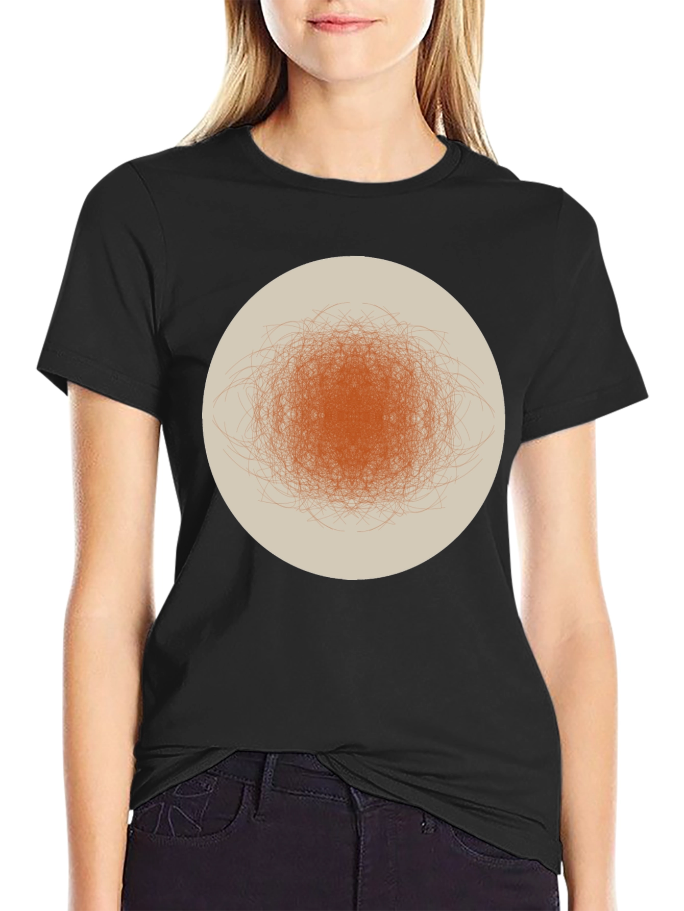 Abstract Circle Graphic Tee - Modern Casual