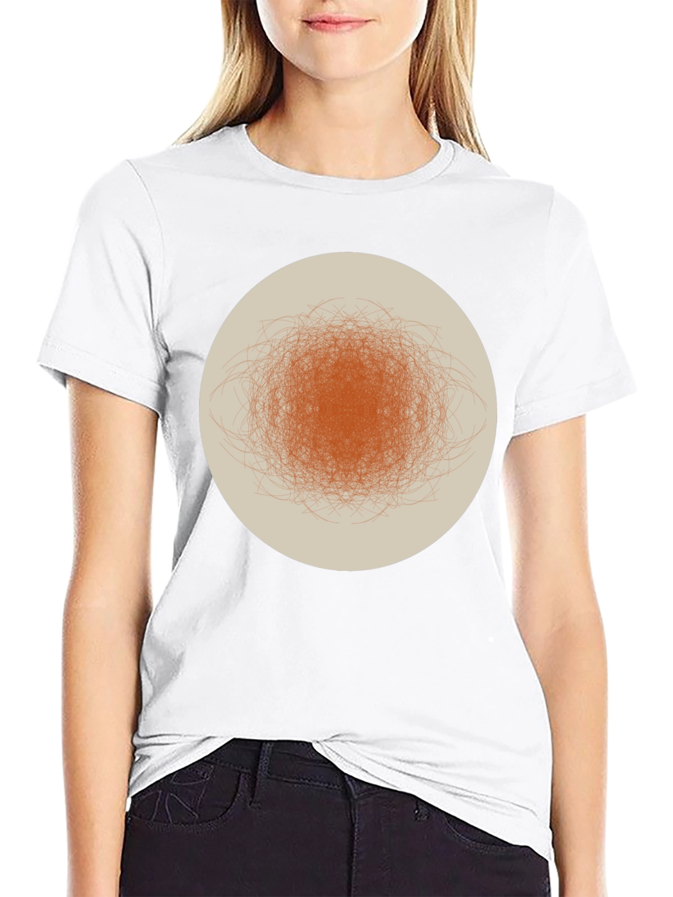 Abstract Circle Graphic Tee - Modern Casual