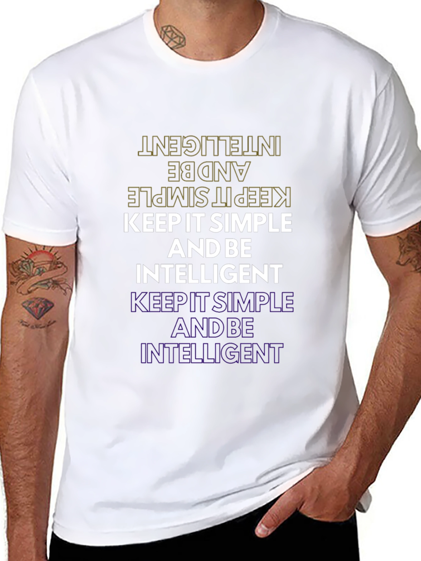 Keep it Simple and Be Intelligent Graphic Tee