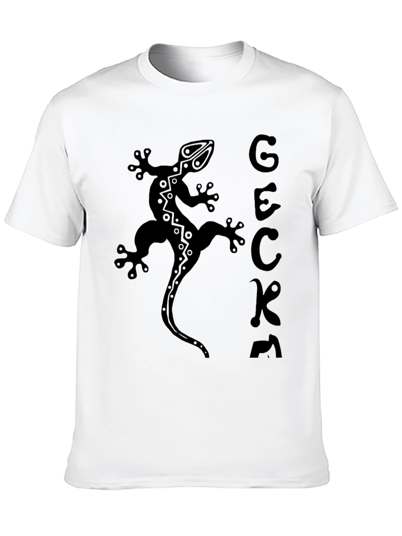 Gecko Graphic Print Black T-Shirt