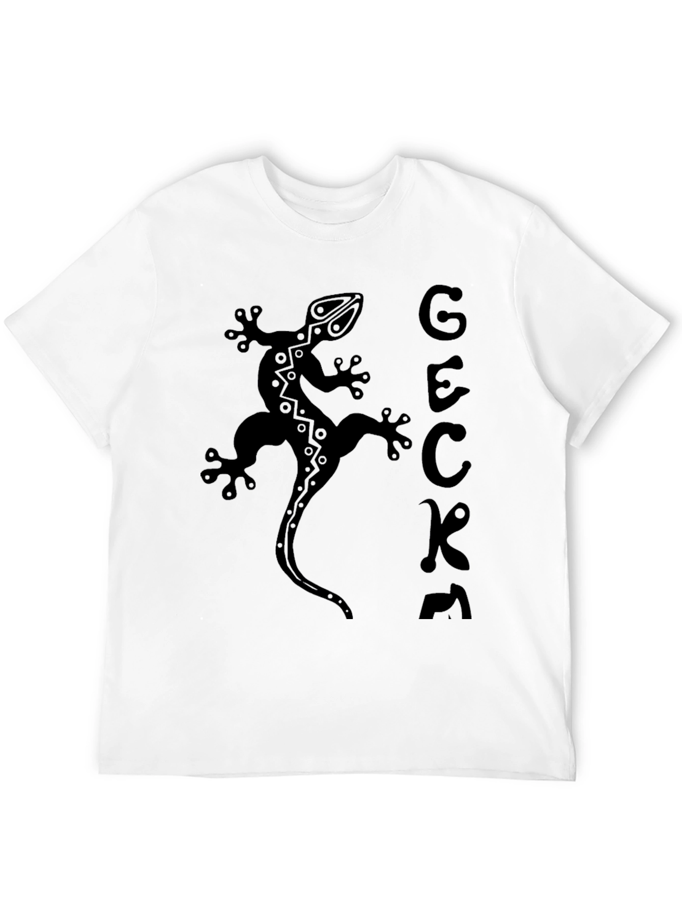 Gecko Graphic Print Black T-Shirt