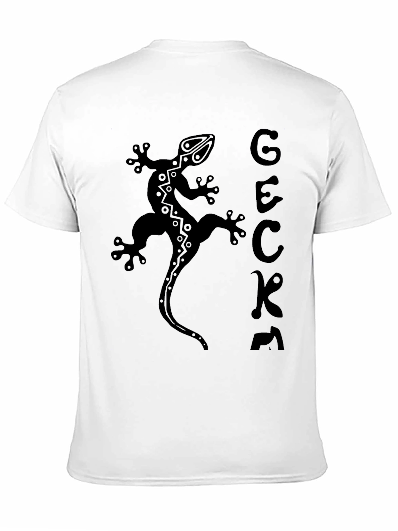 Gecko Graphic Print Black T-Shirt
