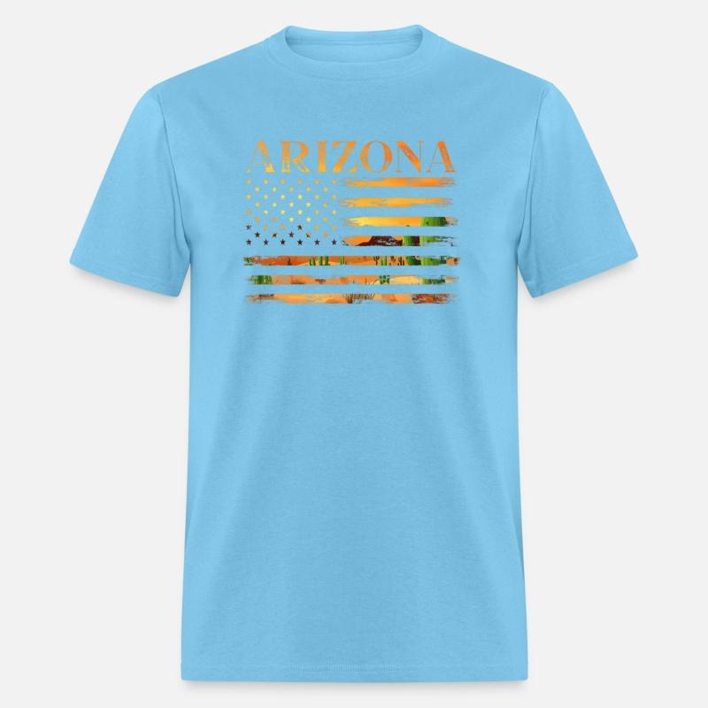 Arizona American Flag Pride Landscape Cactus