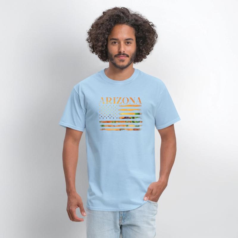 Arizona American Flag Pride Landscape Cactus