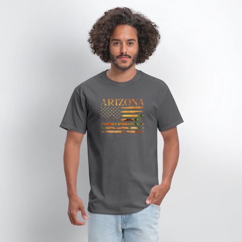 Arizona American Flag Pride Landscape Cactus