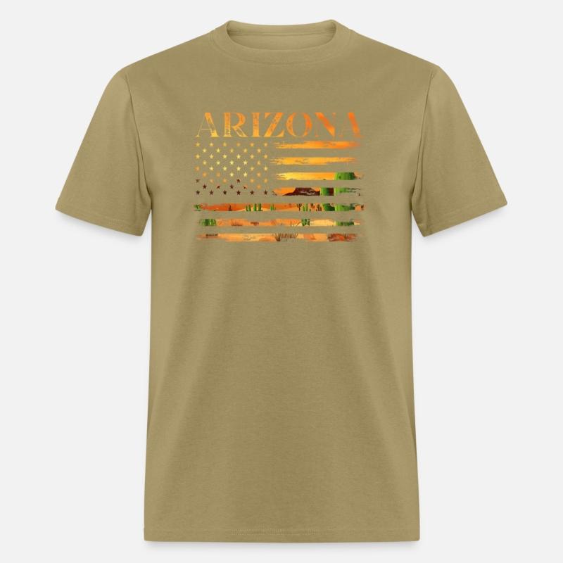 Arizona American Flag Pride Landscape Cactus