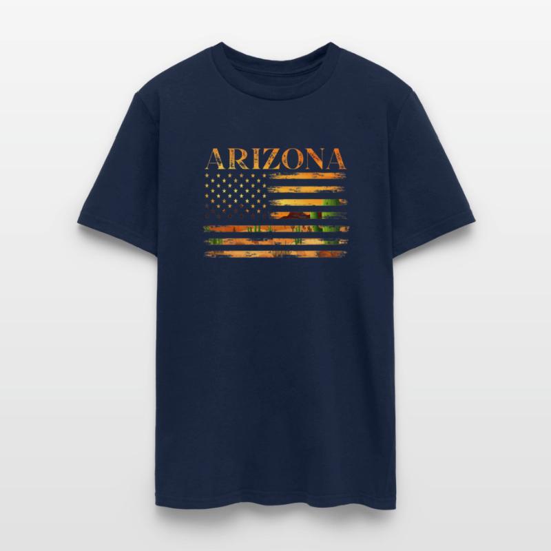 Arizona American Flag Pride Landscape Cactus
