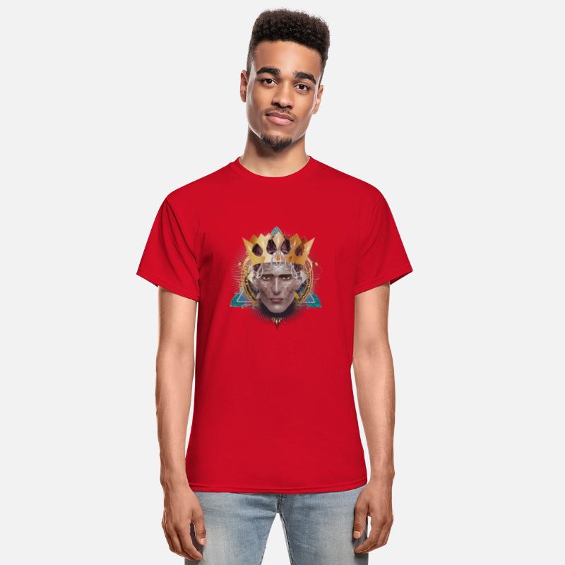 artful striking portrait man with crown king