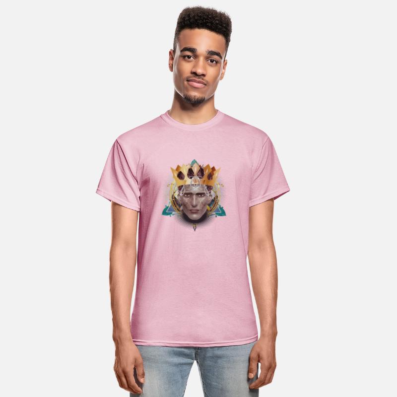 artful striking portrait man with crown king