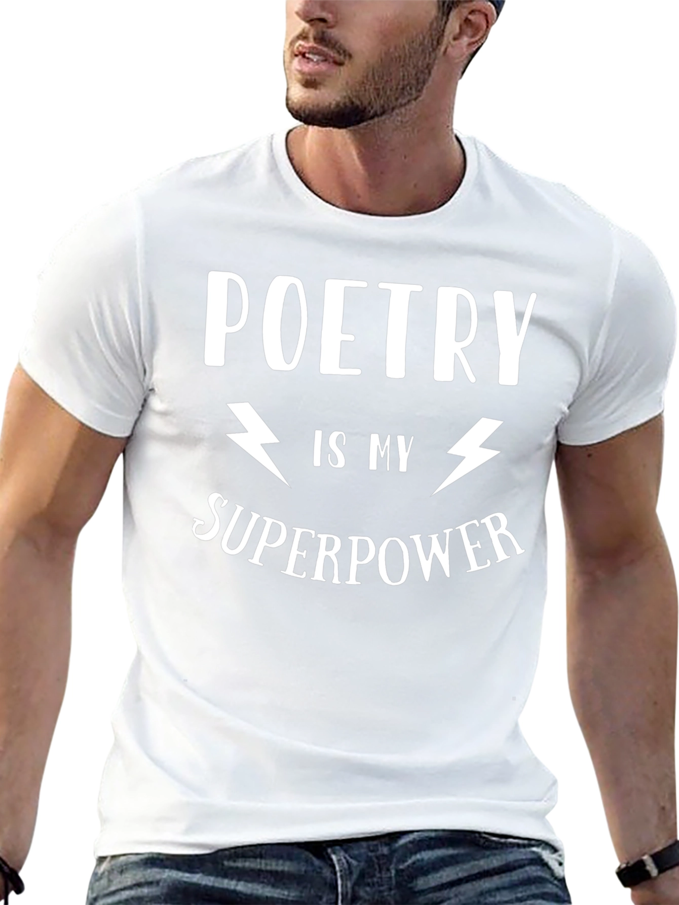 Poetry is My Superpower Black T-Shirt