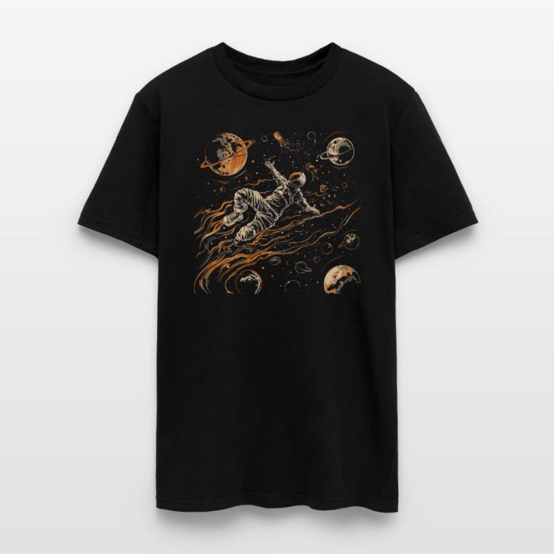 astronaut with basketball illustration