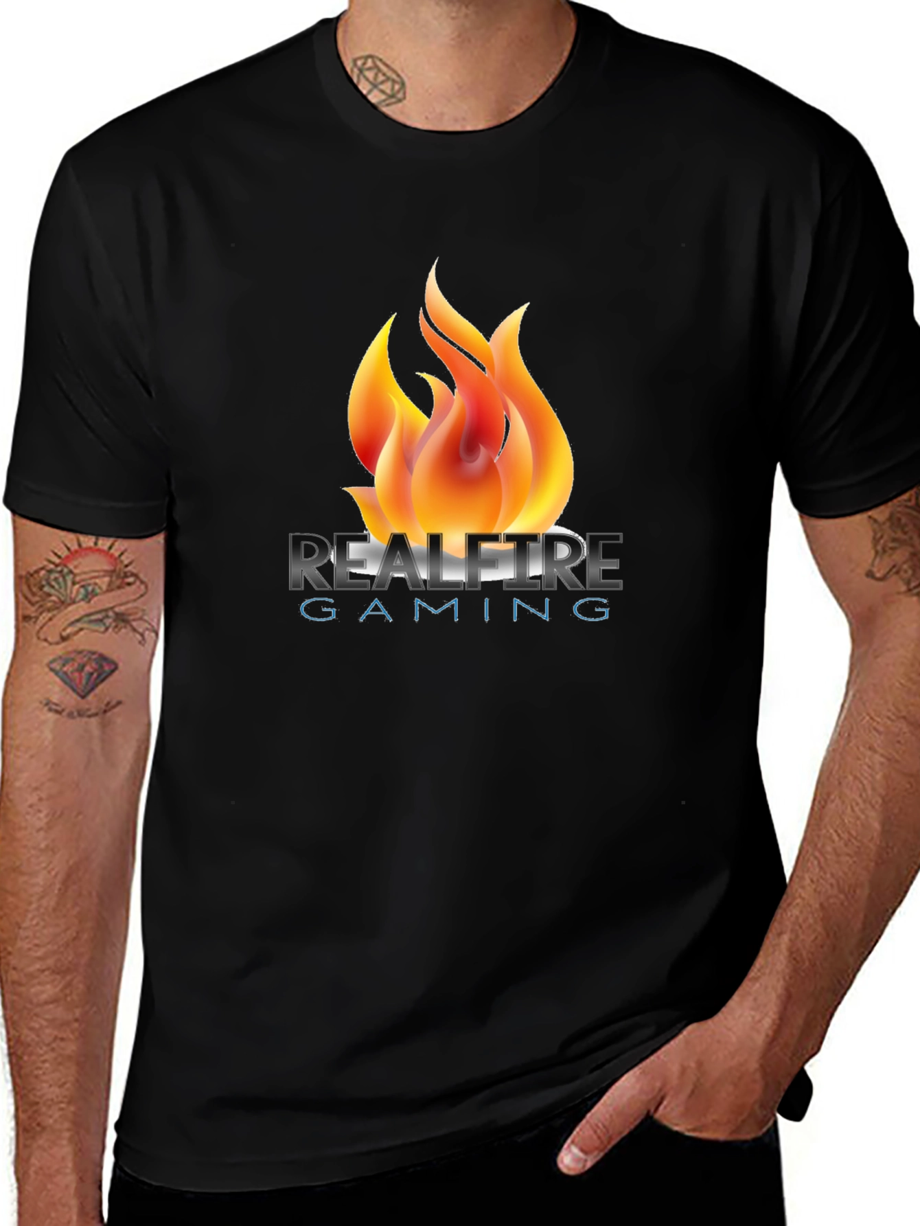 Realfire Gaming Black Graphic T-Shirt