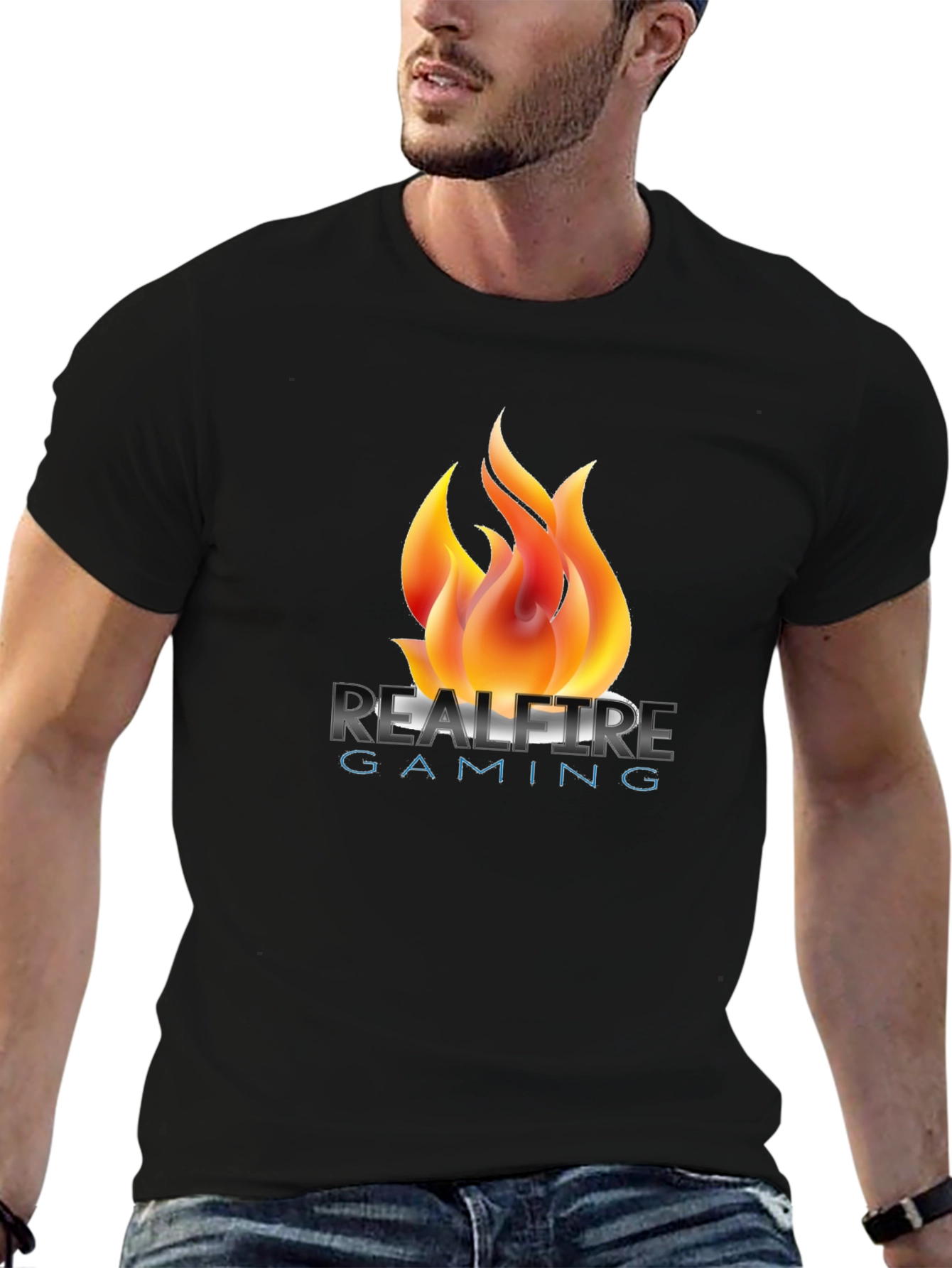 Realfire Gaming Black Graphic T-Shirt