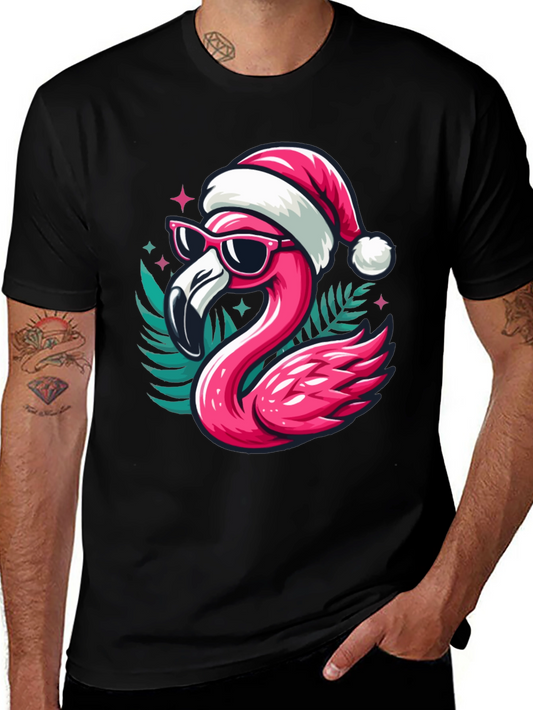 Festive Flamingo T-Shirt - Holiday Cheer