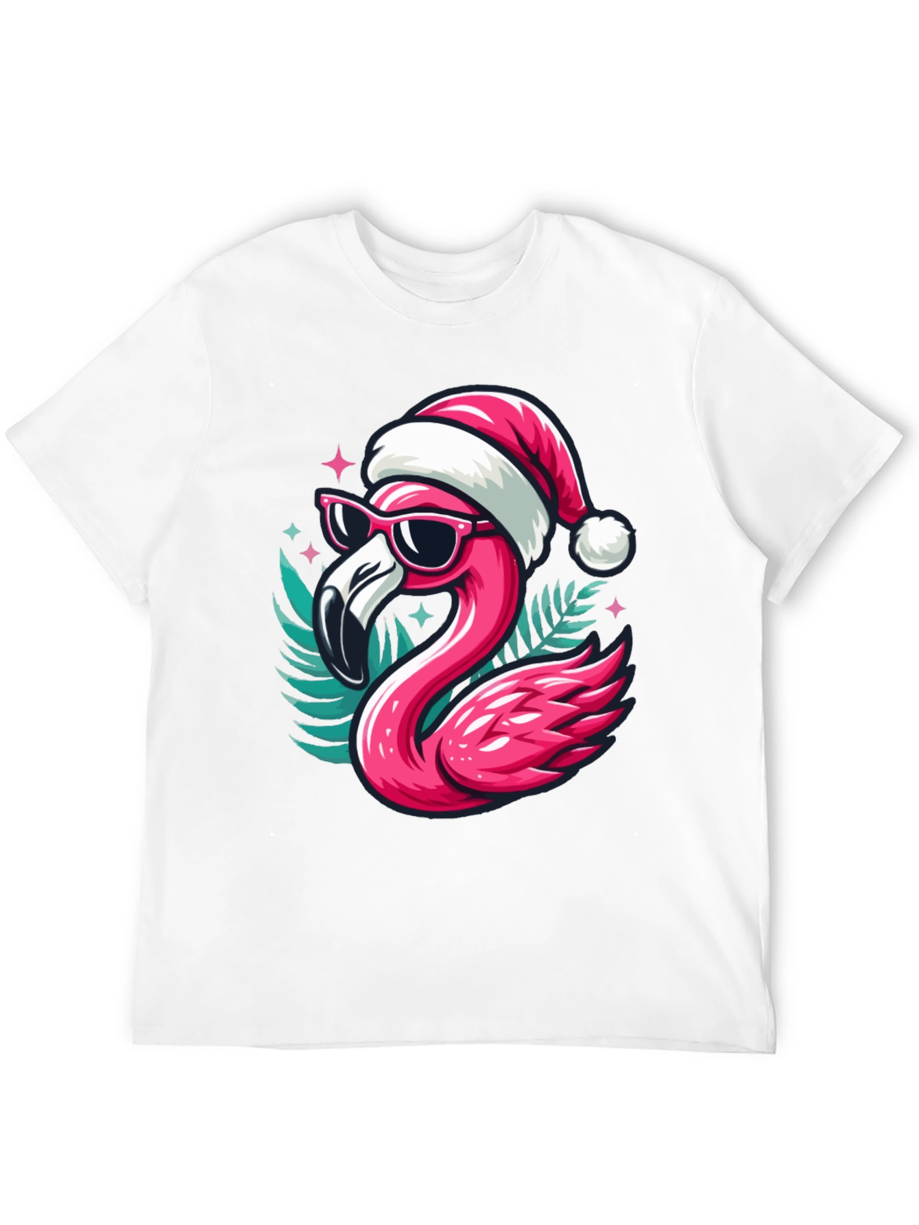 Festive Flamingo T-Shirt - Holiday Cheer