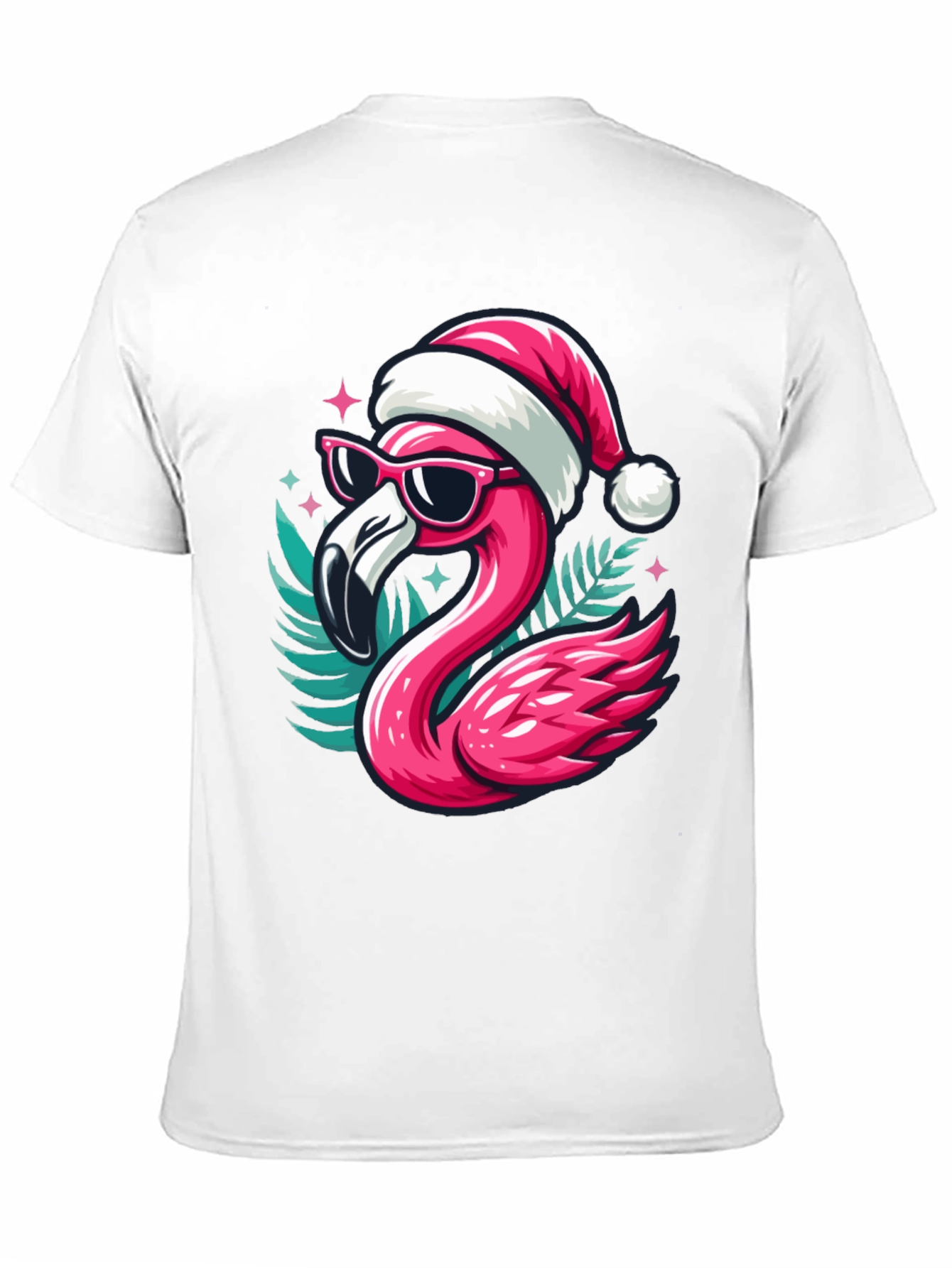 Festive Flamingo T-Shirt - Holiday Cheer