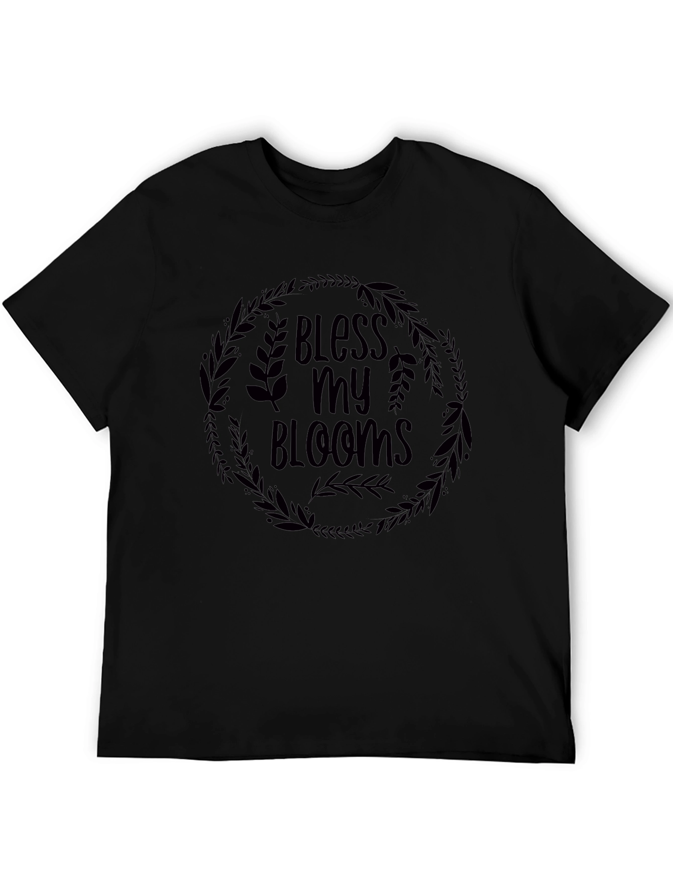 Bless My Blooms Graphic Tee - Black