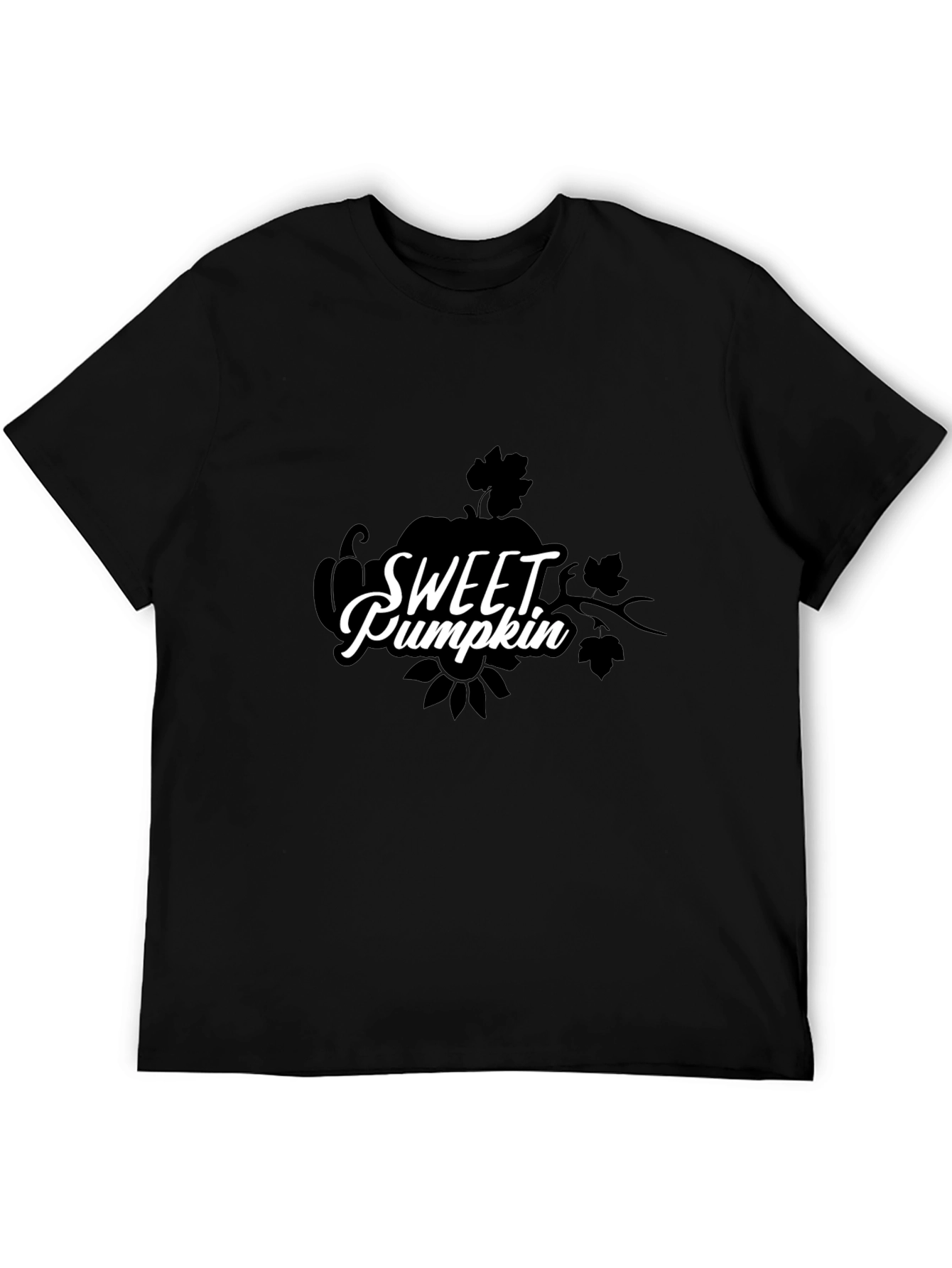 Sweet Pumpkin Graphic Black T-Shirt
