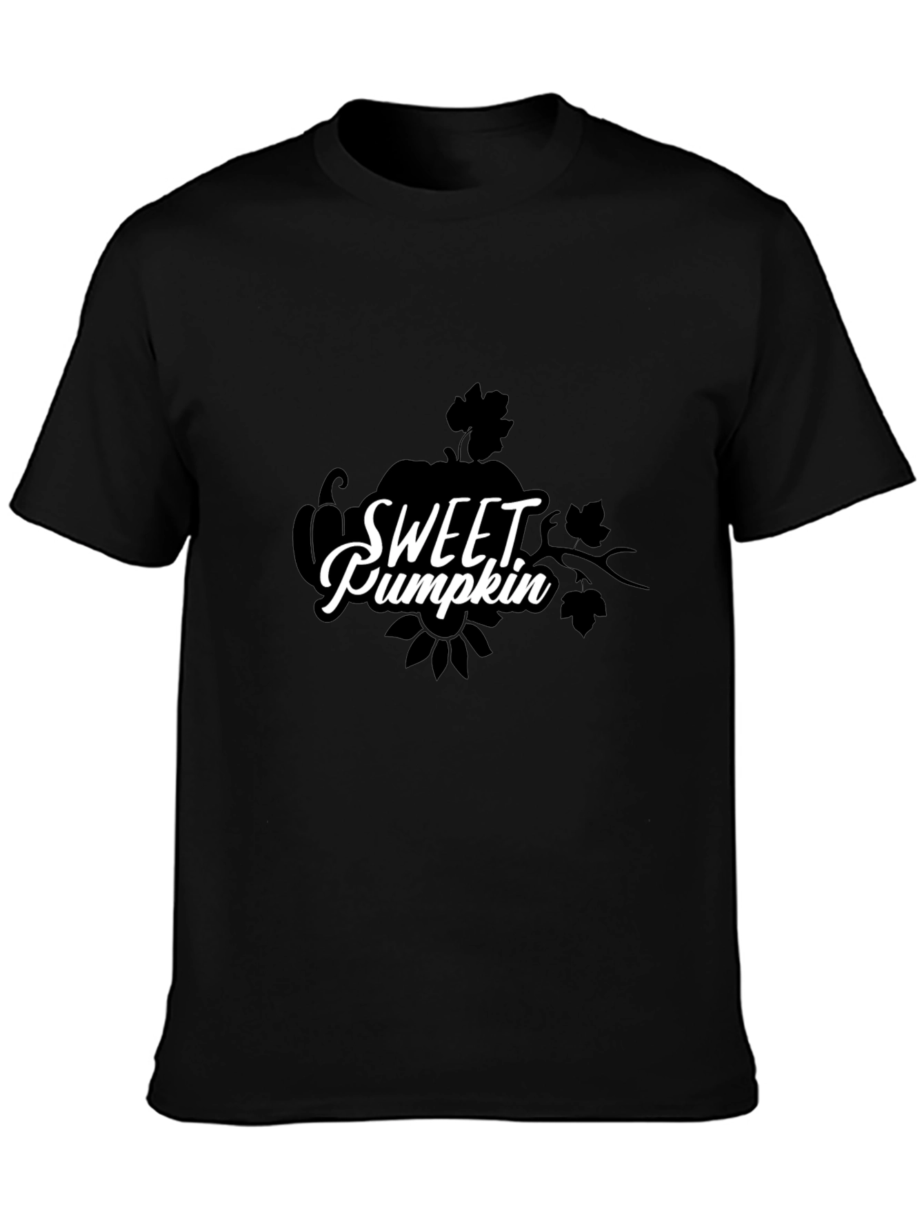 Sweet Pumpkin Graphic Black T-Shirt