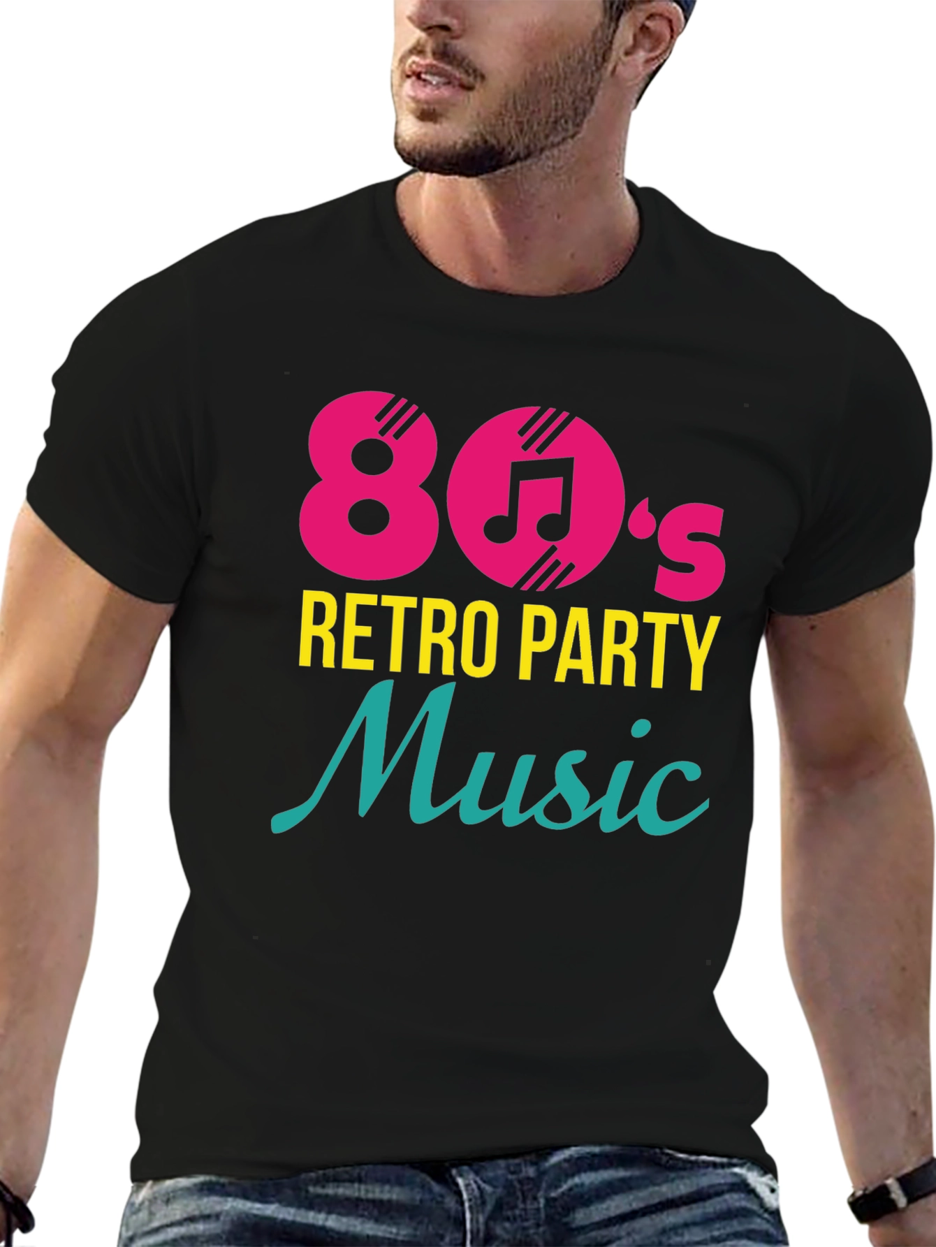 80s Retro Party Music Graphic T-Shirt