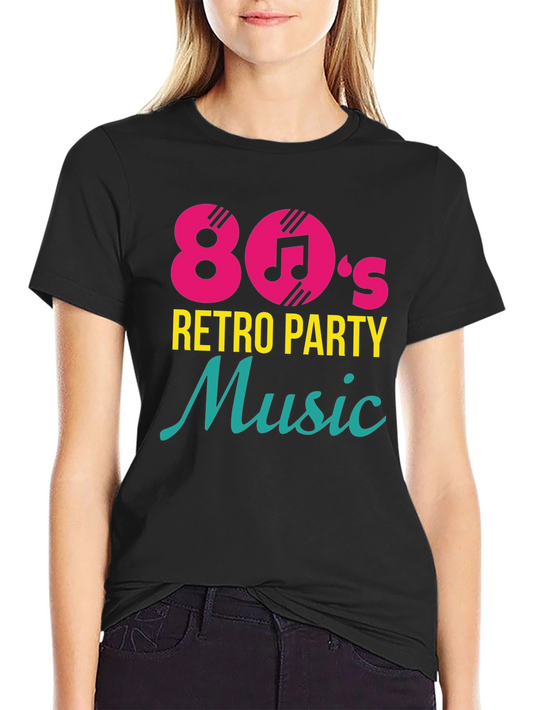 80s Retro Party Music Graphic T-Shirt