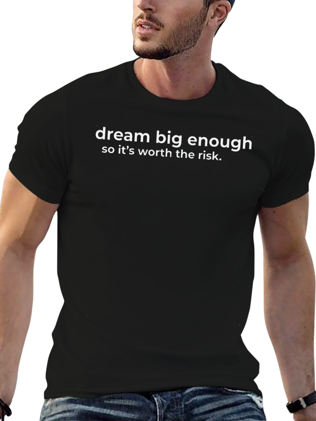 Dream Big Enough Graphic Tee - Motivational Black T-Shirt