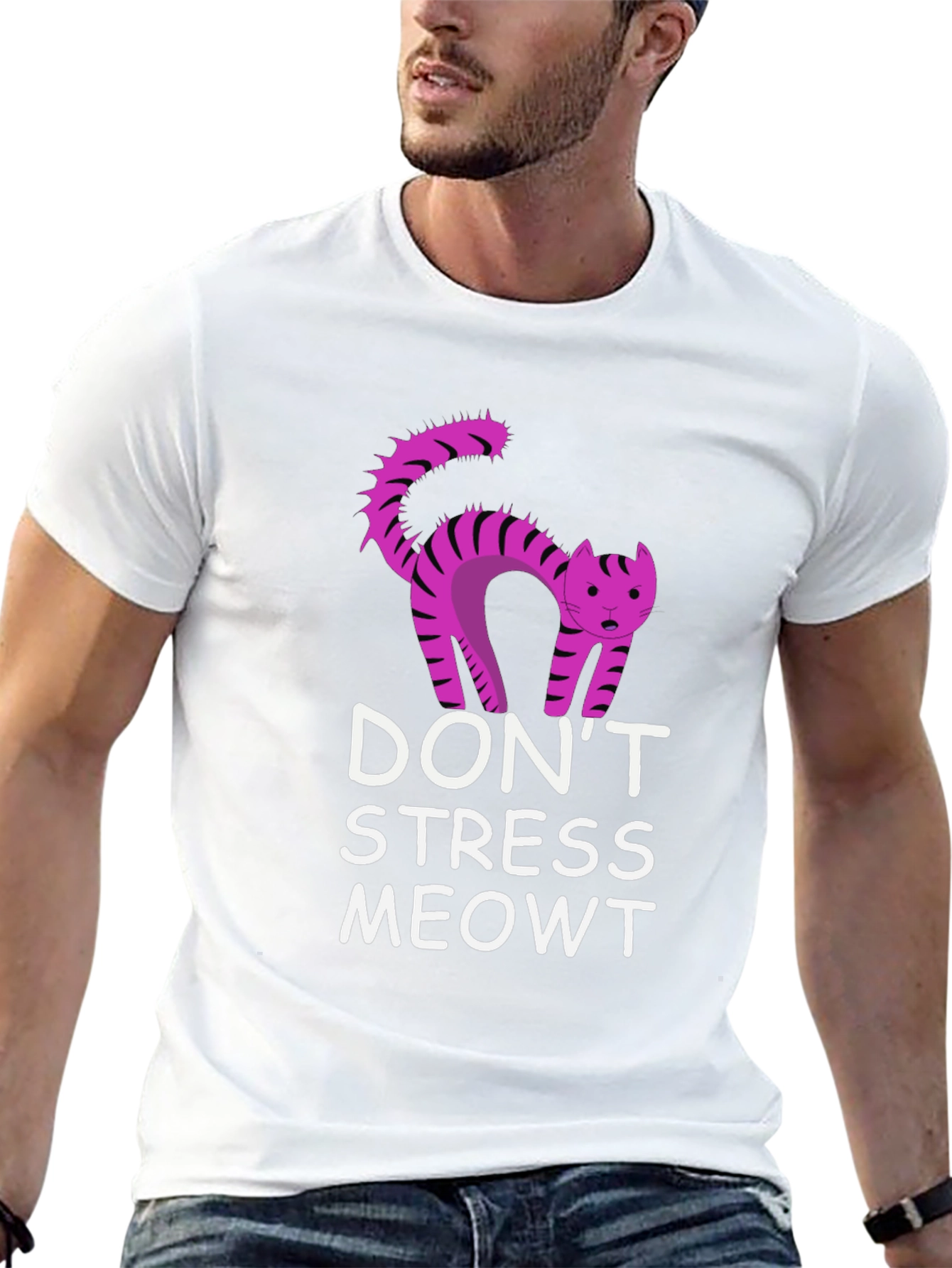 Dont Stress Meowt Black T-Shirt