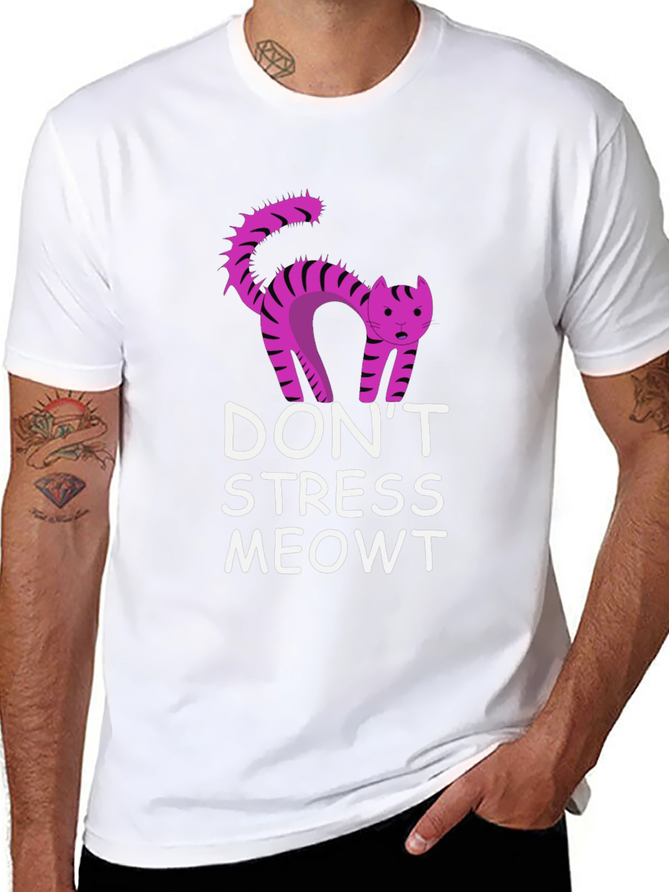 Dont Stress Meowt Black T-Shirt