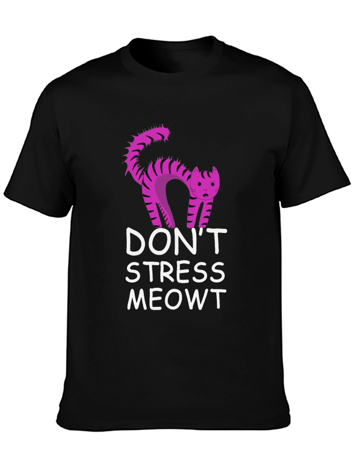 Dont Stress Meowt Black T-Shirt