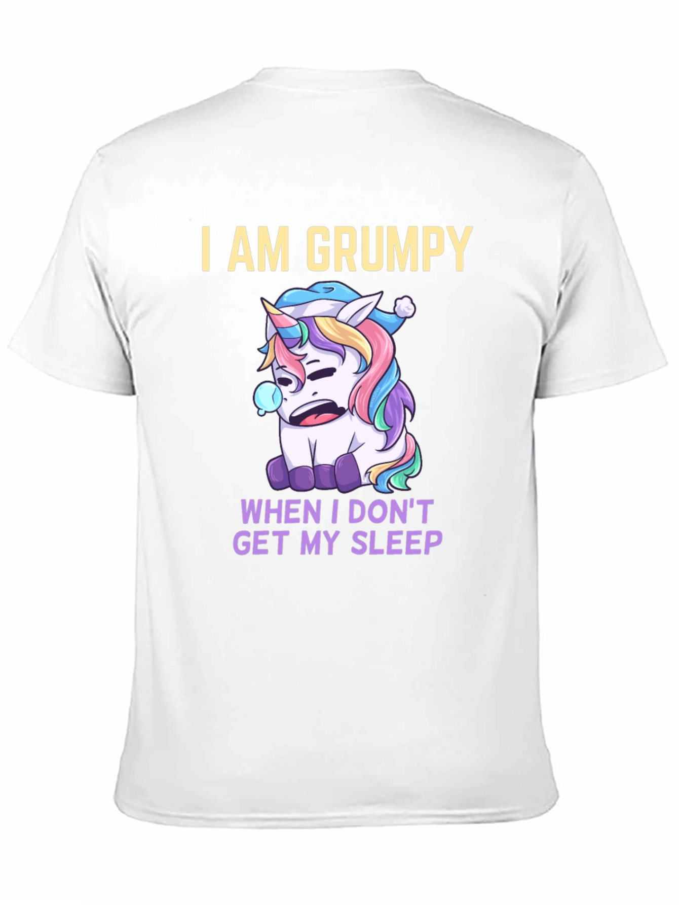 Grumpy Unicorn Sleepy Humor Tee
