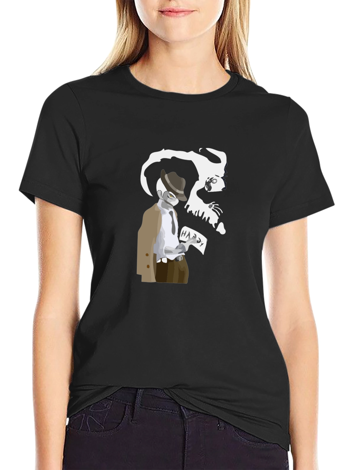 Mystery Black T-Shirt - Hardy Shadow Design