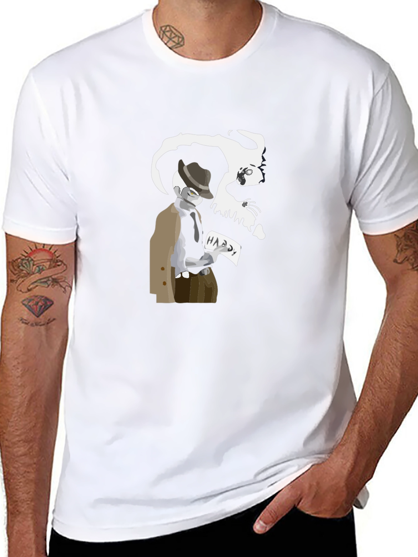 Mystery Black T-Shirt - Hardy Shadow Design