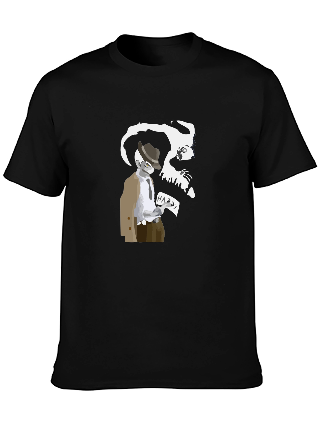 Mystery Black T-Shirt - Hardy Shadow Design