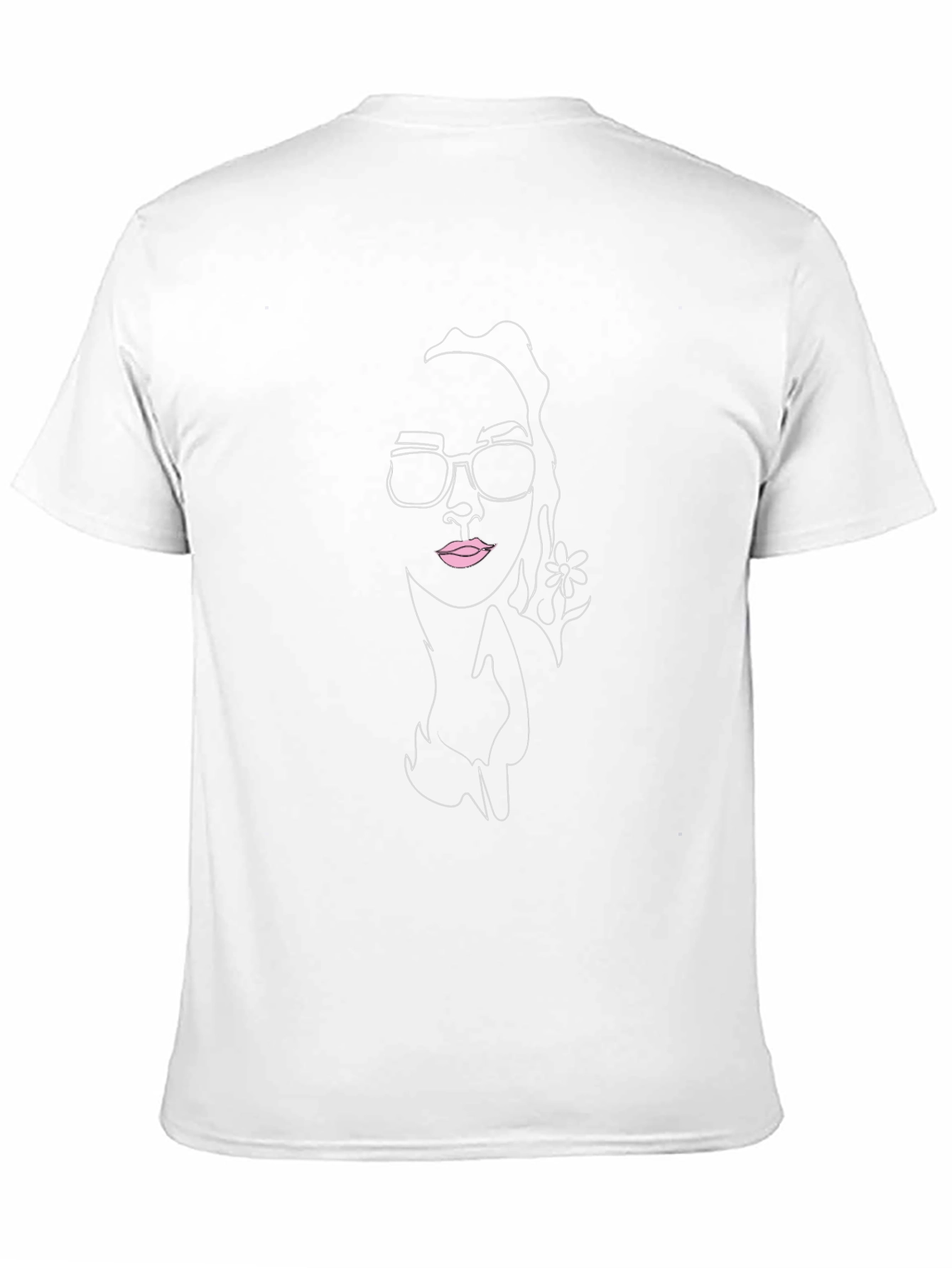 Abstract Woman Tee - Unique Line Art Design
