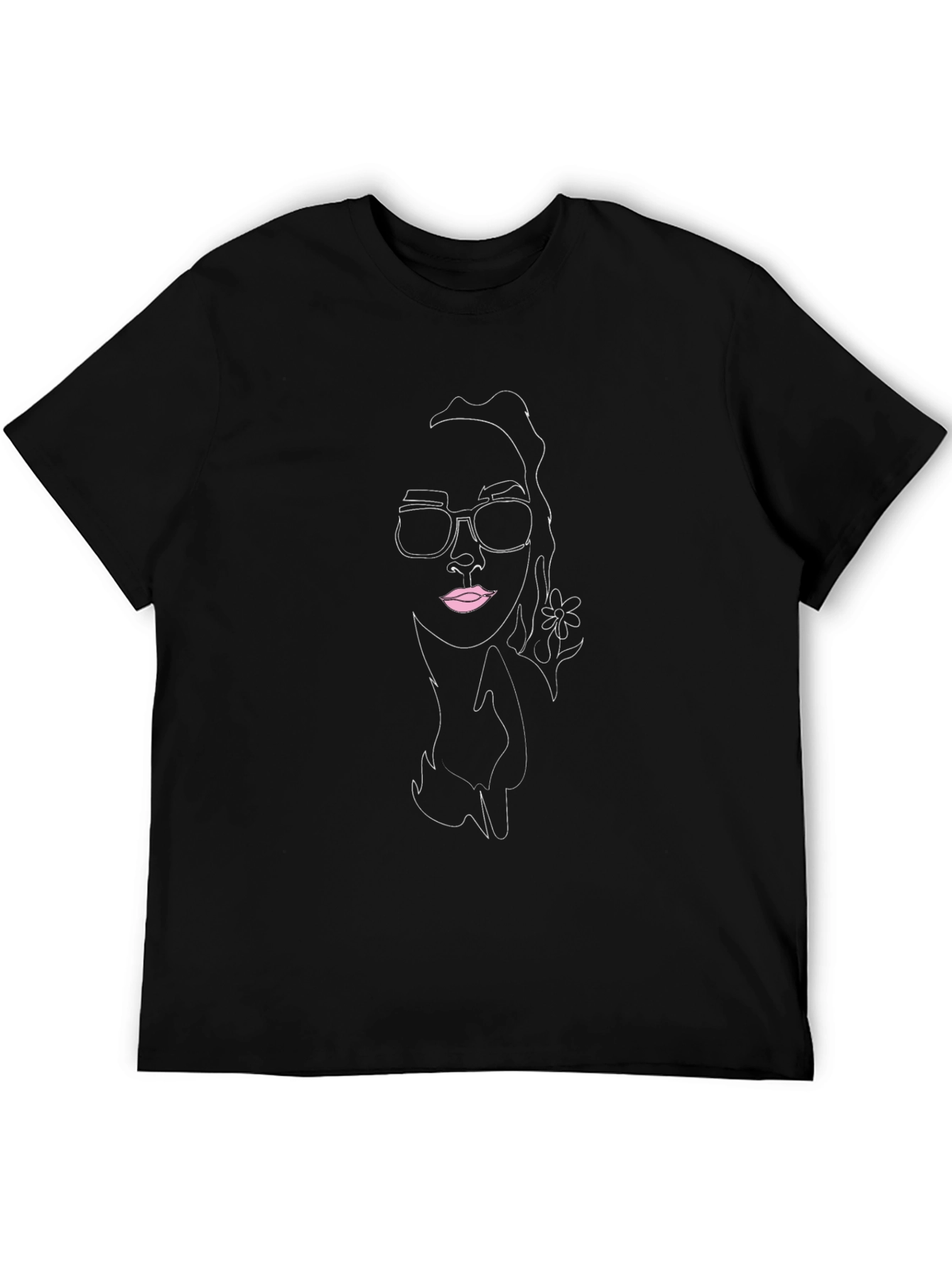 Abstract Woman Tee - Unique Line Art Design