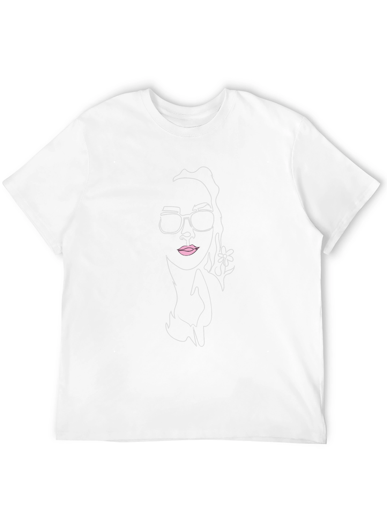 Abstract Woman Tee - Unique Line Art Design