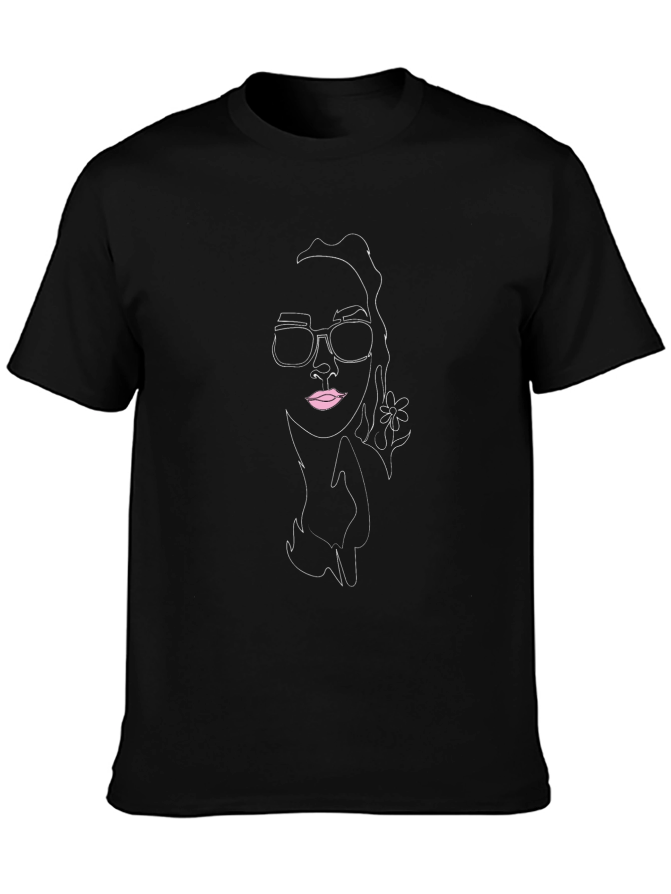 Abstract Woman Tee - Unique Line Art Design