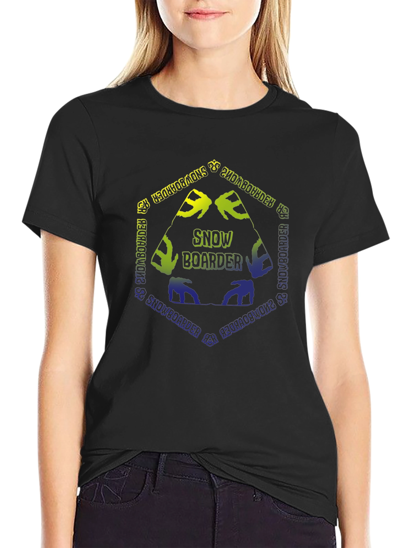 Snowboarder Graphic Tee - Black Unisex T-Shirt
