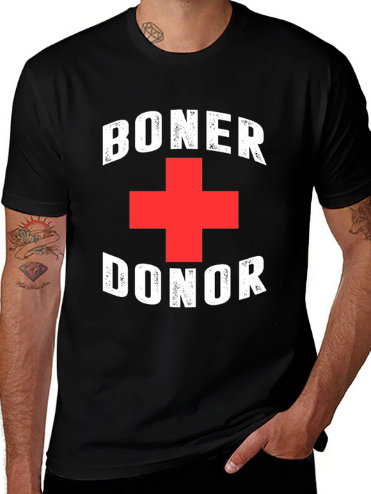 Boner Donor Graphic Tee - Funny Adult Humor T-Shirt