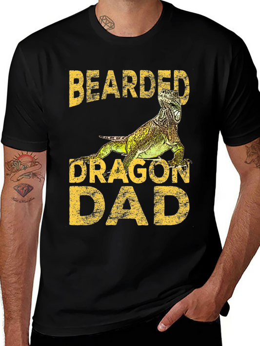 Bearded Dragon Dad Graphic T-Shirt Reptile Lover Tee