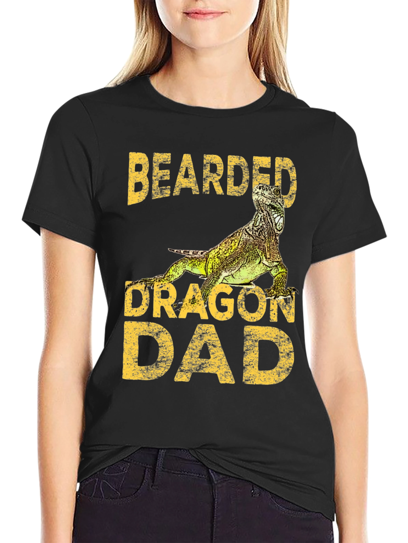 Bearded Dragon Dad Graphic T-Shirt Reptile Lover Tee