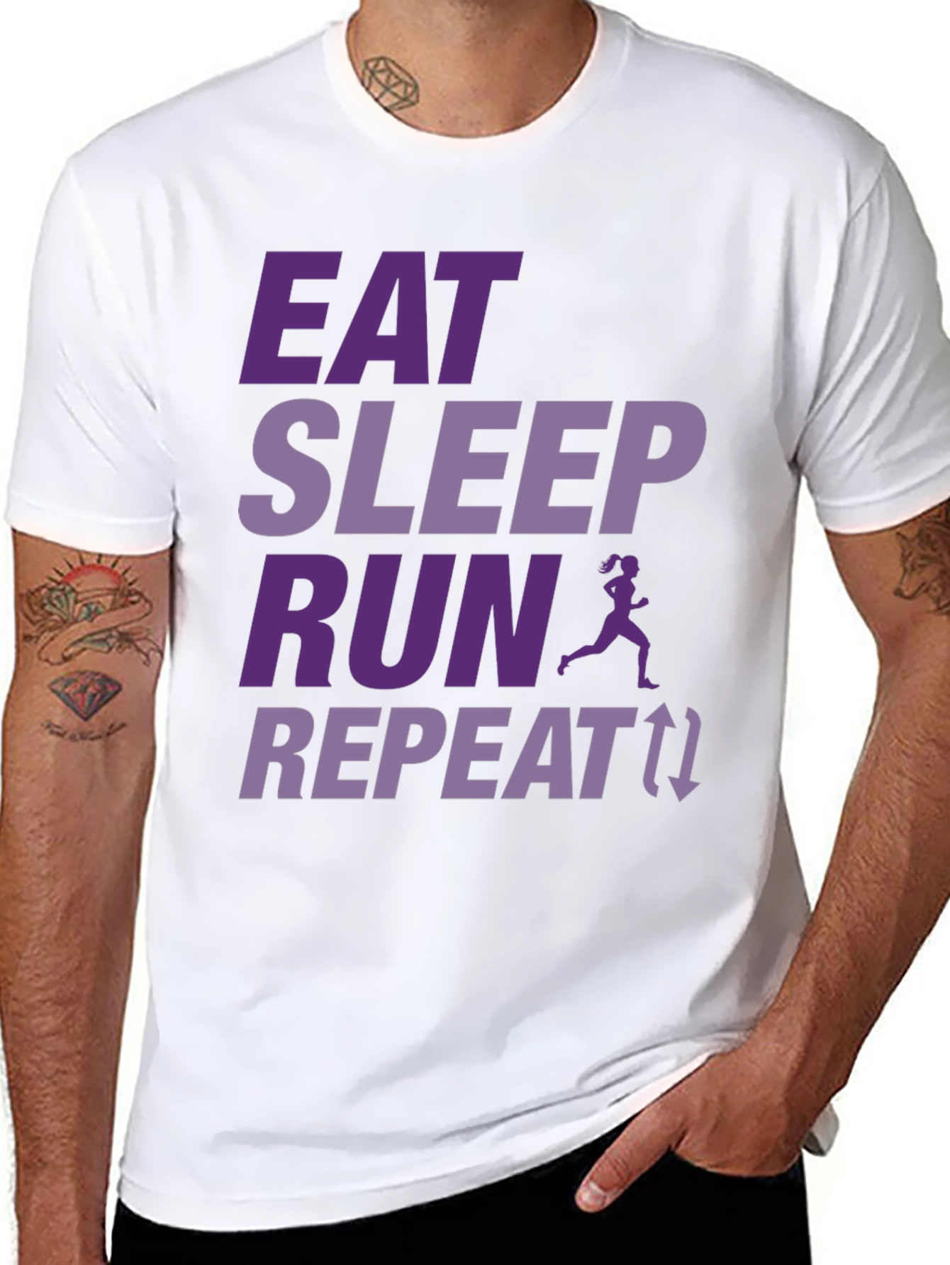 Eat Sleep Run Repeat T-Shirt - Runners Tee