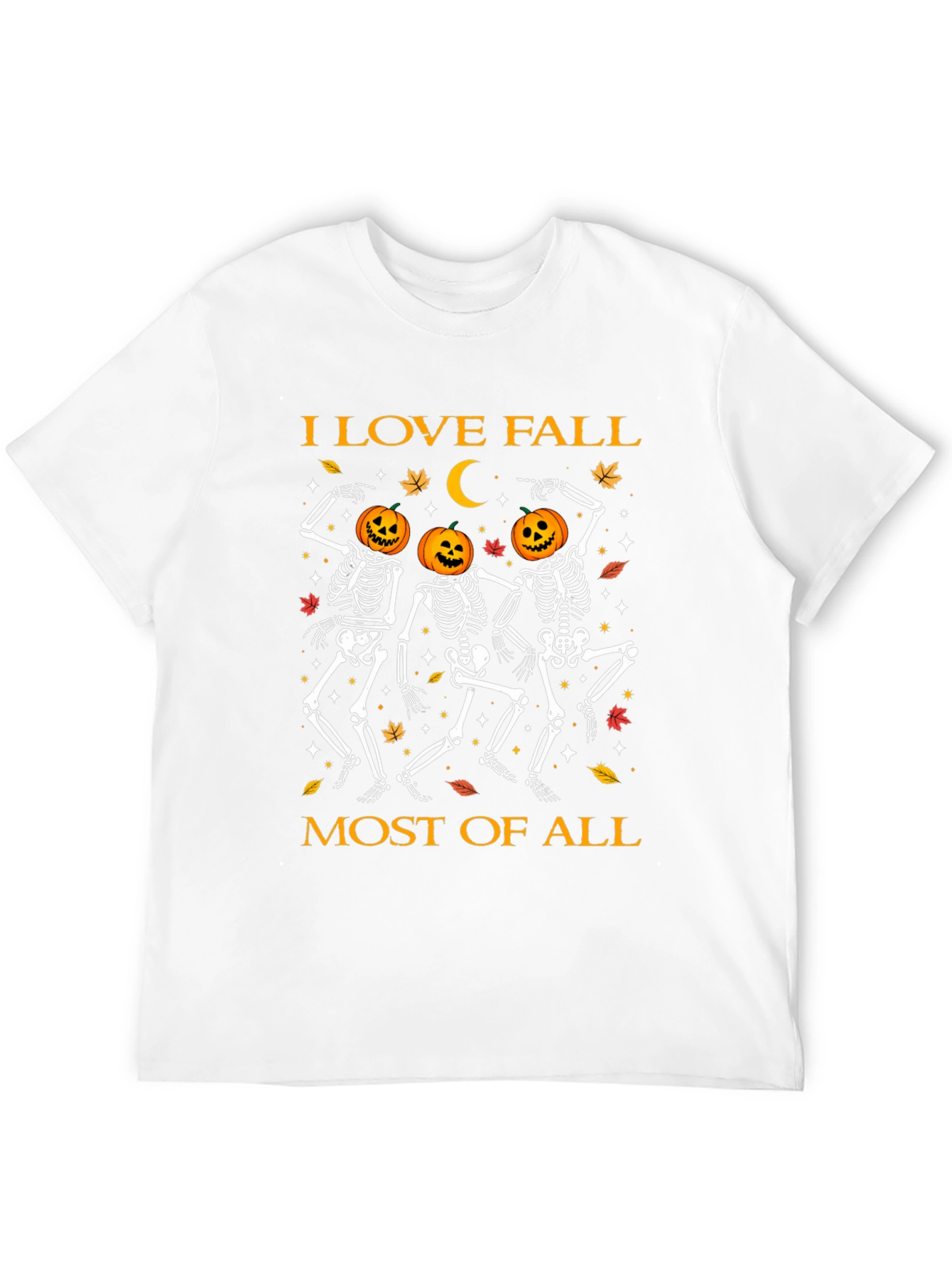 I Love Fall Most of All Skeleton T-Shirt