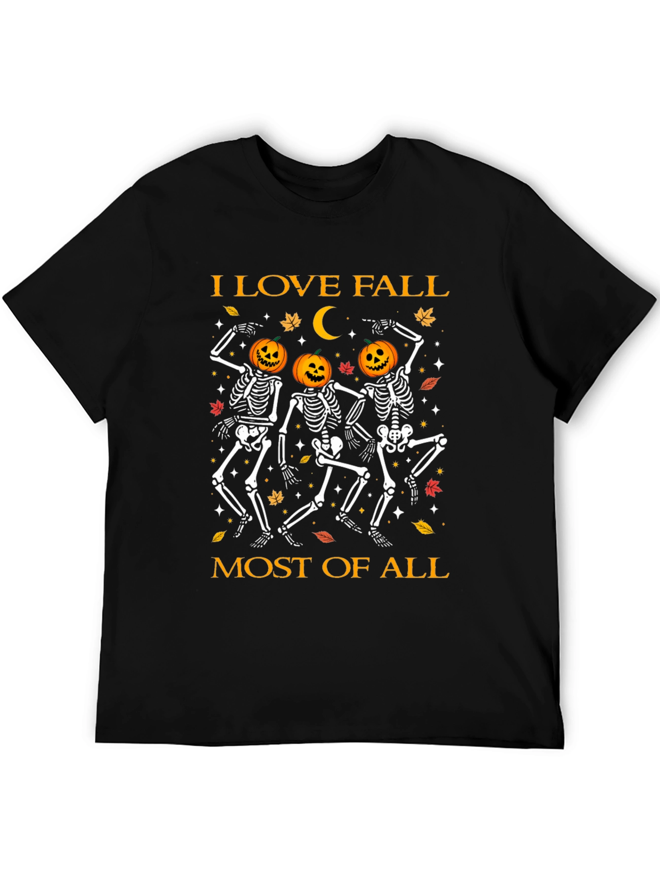 I Love Fall Most of All Skeleton T-Shirt