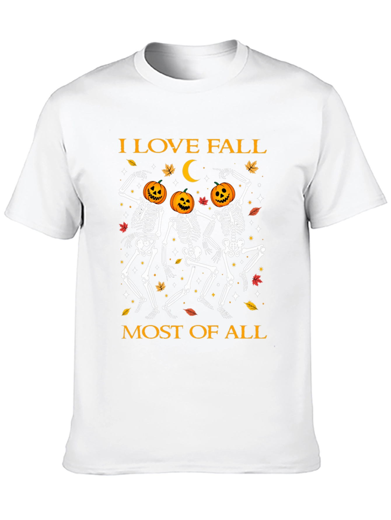 I Love Fall Most of All Skeleton T-Shirt