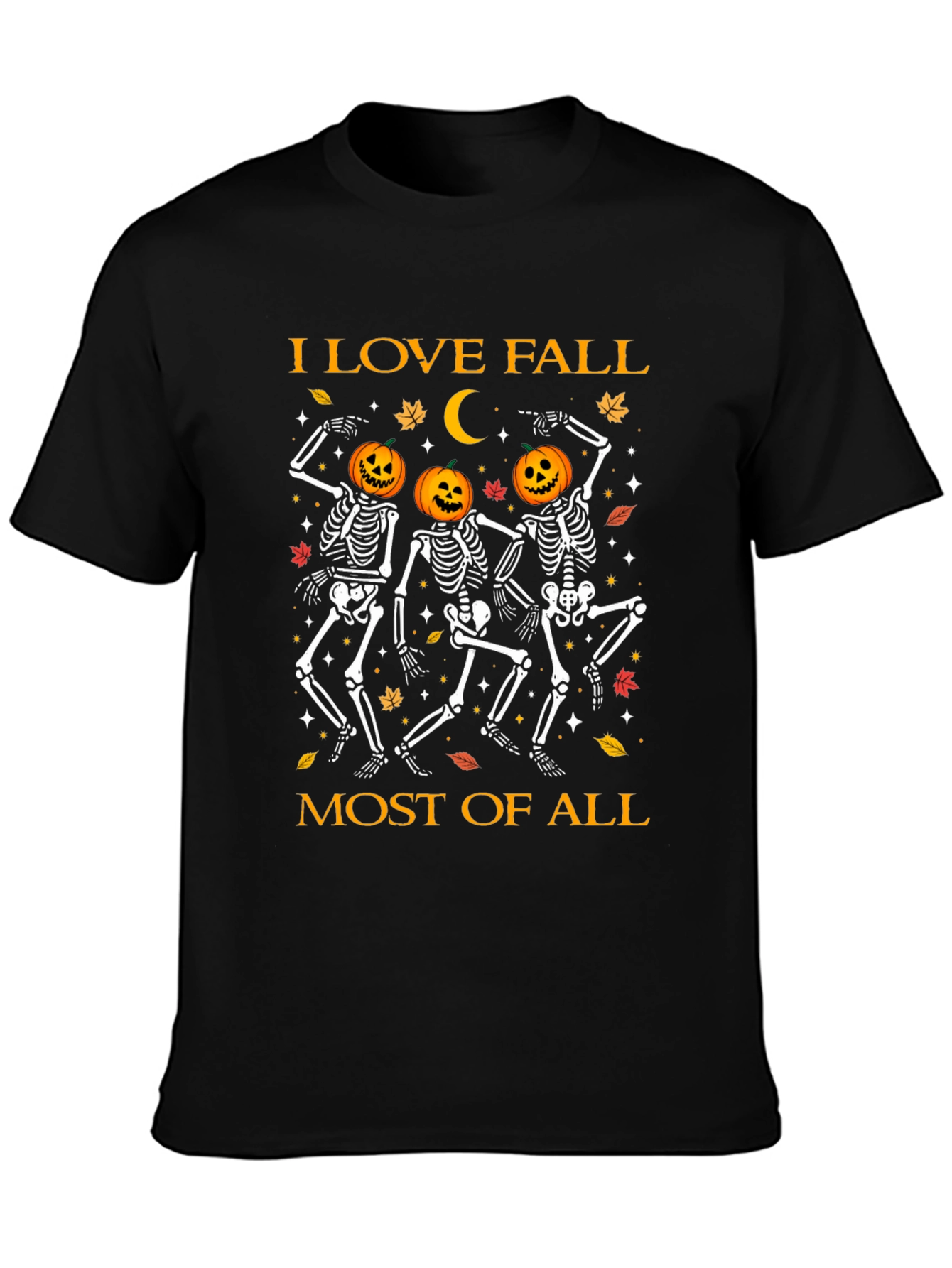 I Love Fall Most of All Skeleton T-Shirt